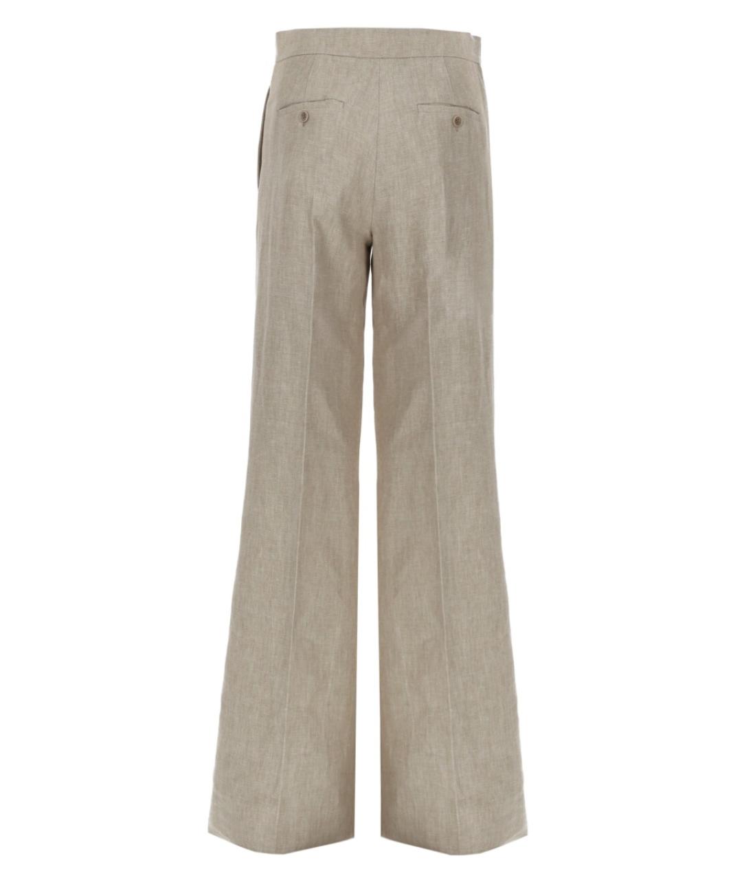 MAX MARA Коричневые прямые брюки, фото 2