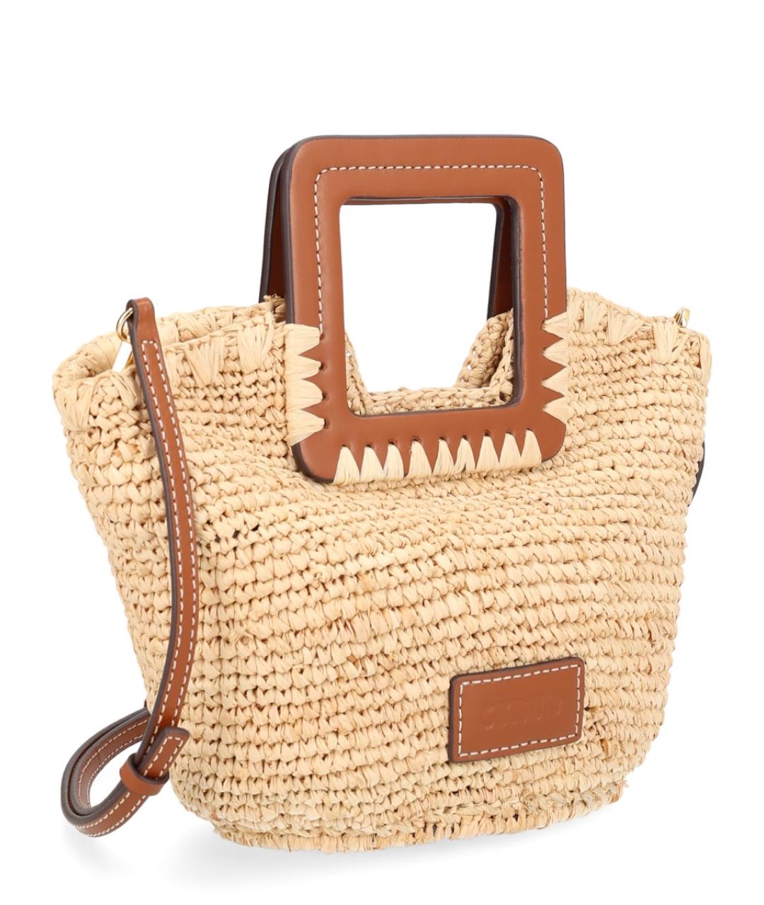 STAUD Бежевая пелетеная сумка тоут, фото 2