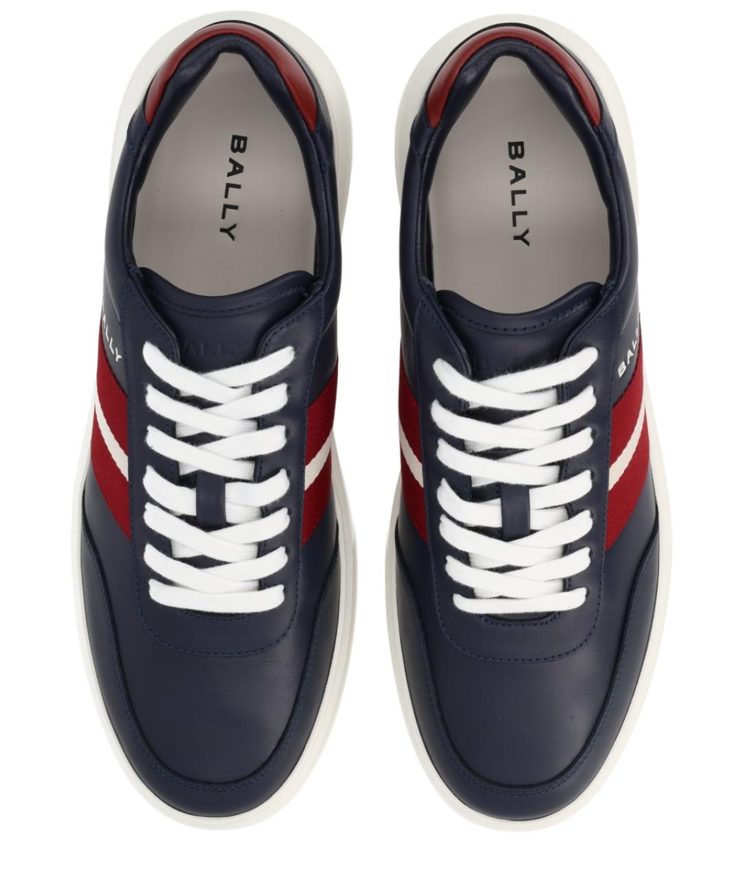 BALLY Черные кожаные низкие кроссовки / кеды, фото 5