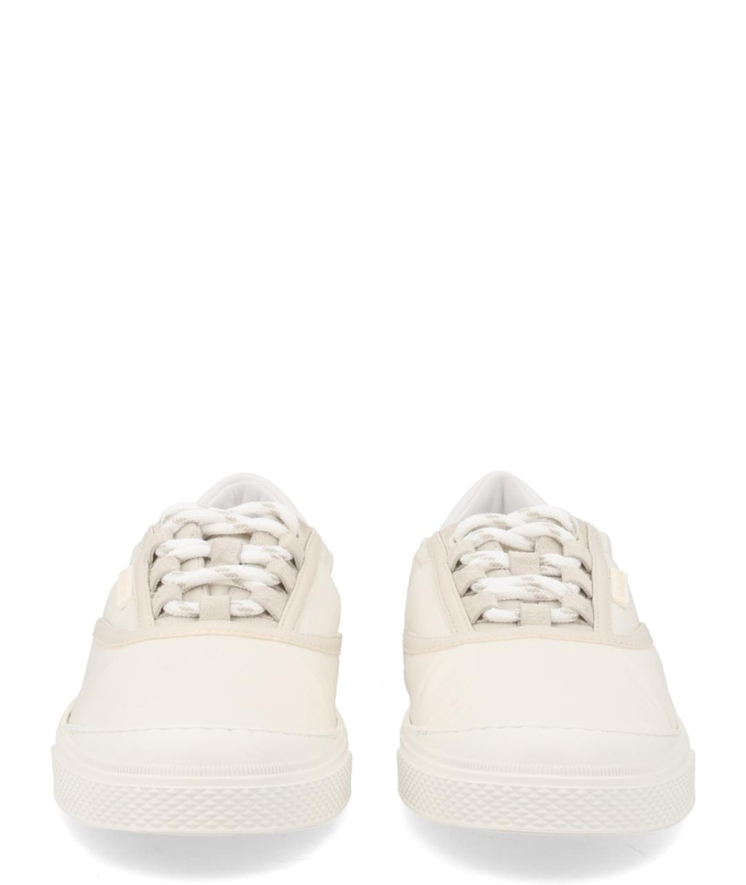 MONCLER Белые кожаные кеды, фото 3