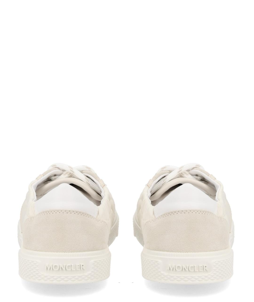 MONCLER Белые кожаные кеды, фото 4