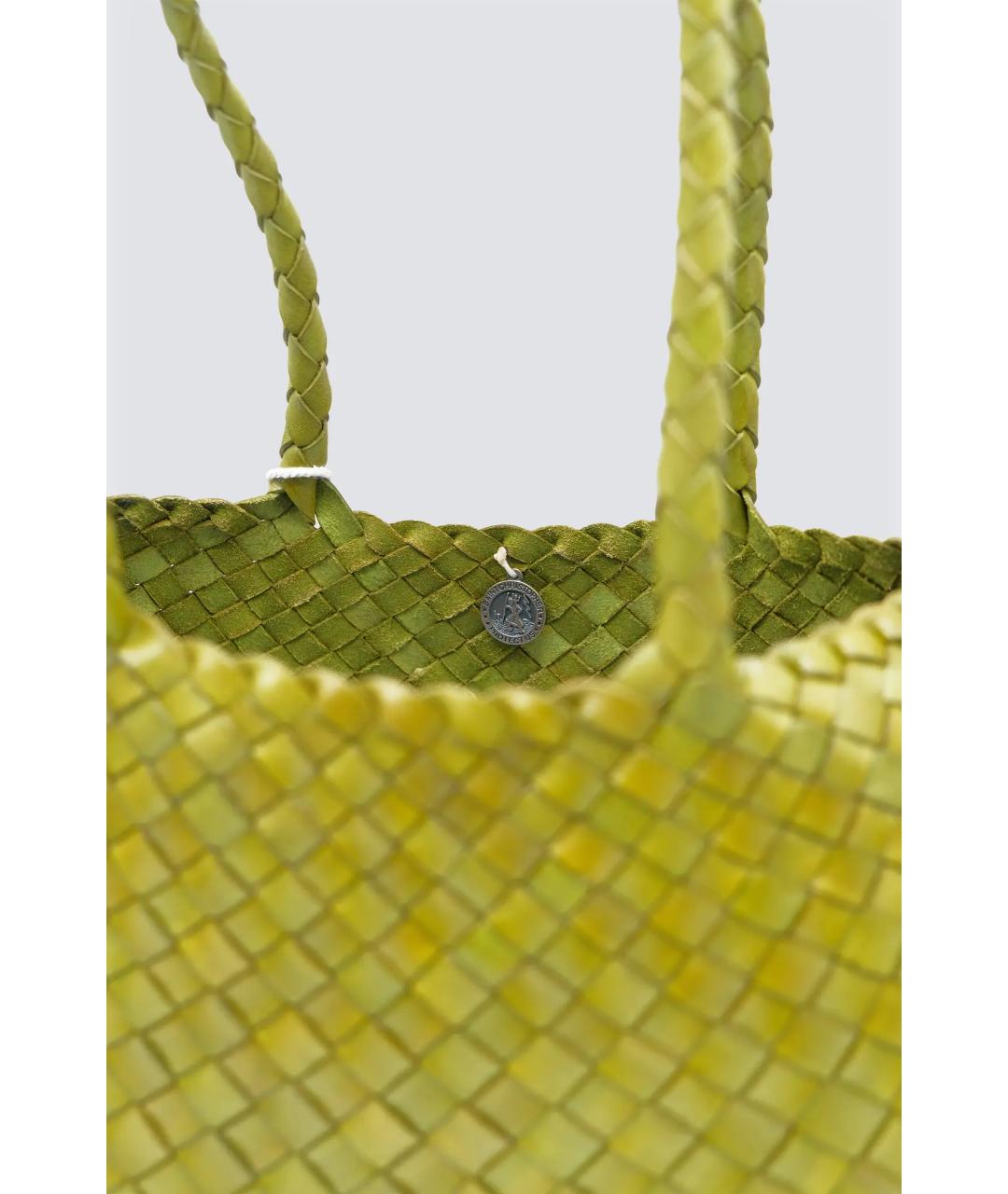 Dragon Diffusion Зеленая кожаная сумка тоут, фото 4