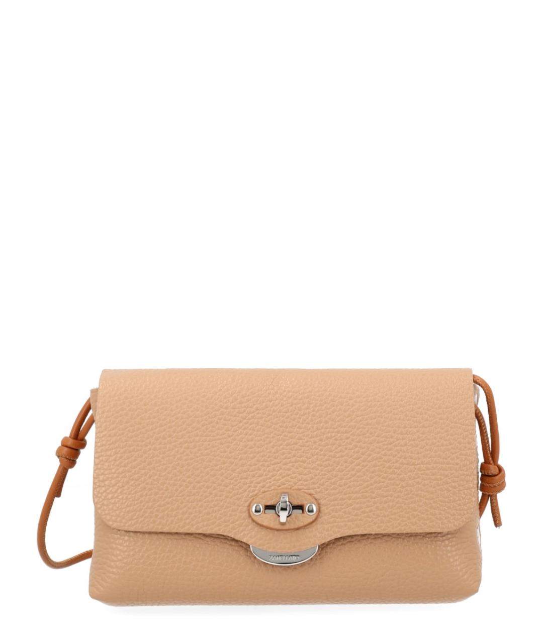 ZANELLATO Бежевая кожаная сумка через плечо, фото 1