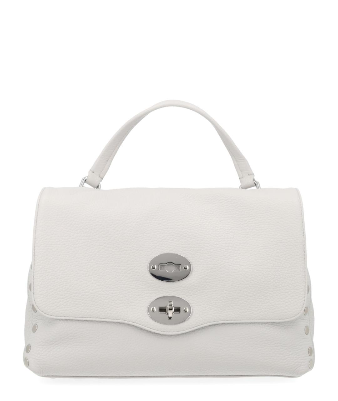 ZANELLATO Серая кожаная сумка с короткими ручками, фото 1