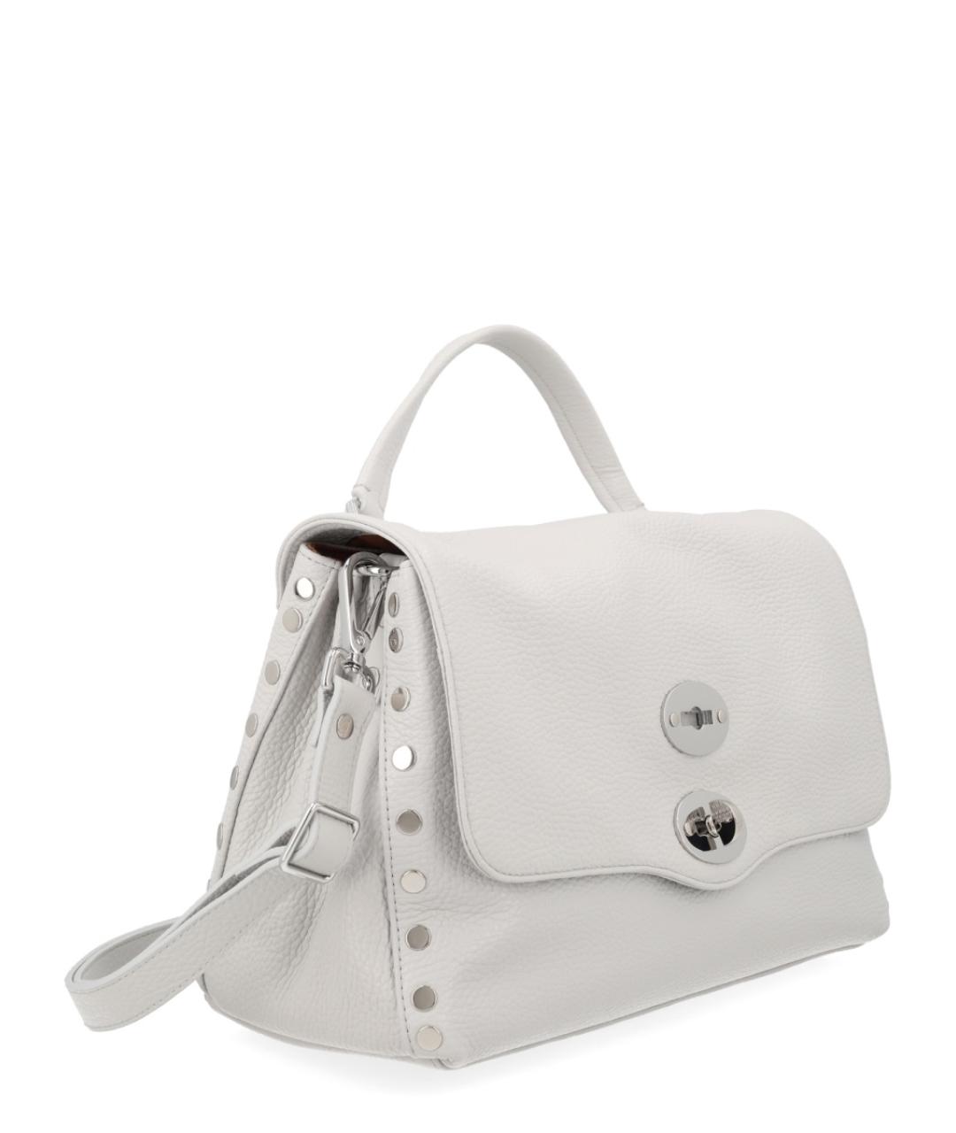 ZANELLATO Серая кожаная сумка с короткими ручками, фото 3