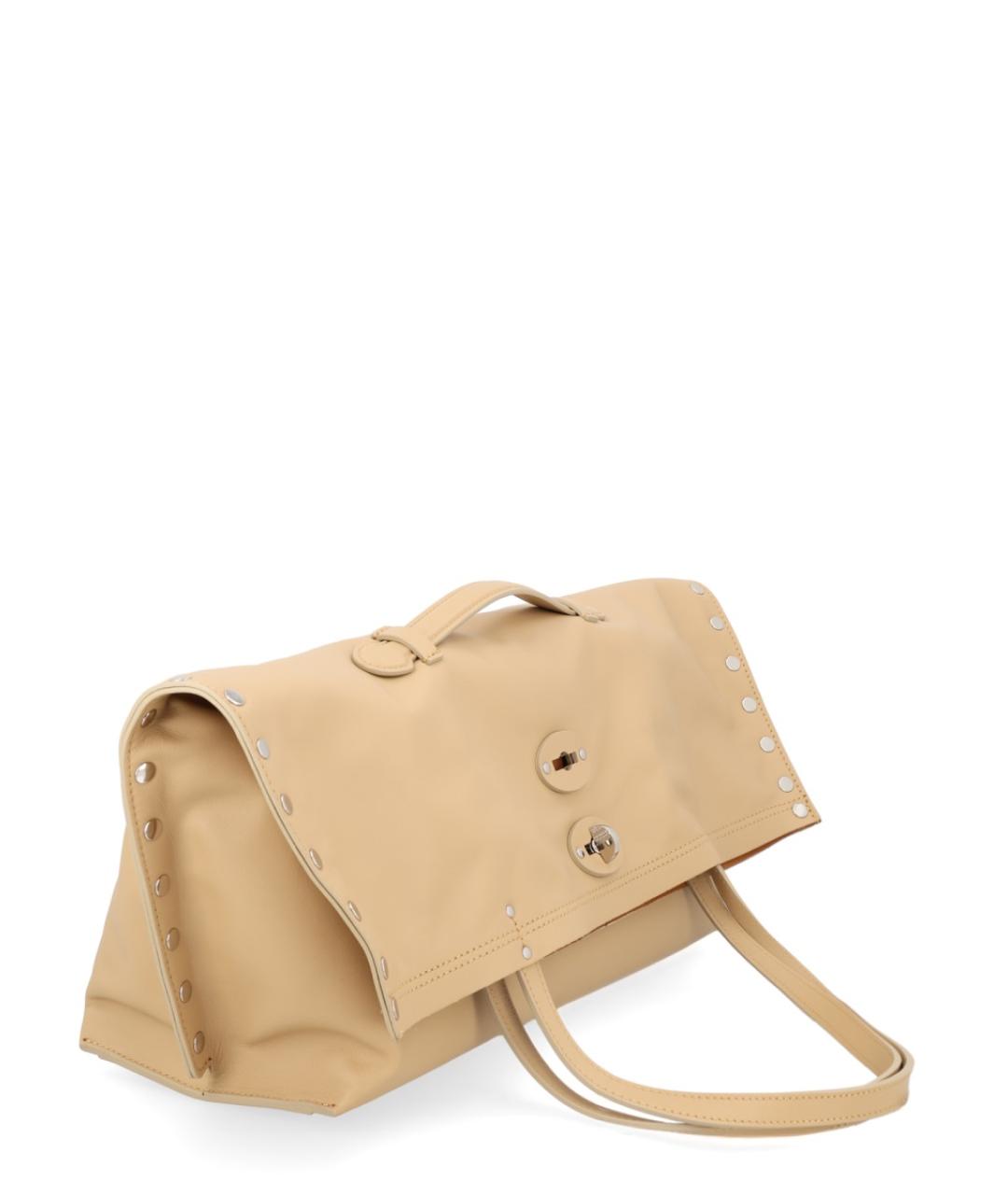 ZANELLATO Бежевая кожаная сумка тоут, фото 3