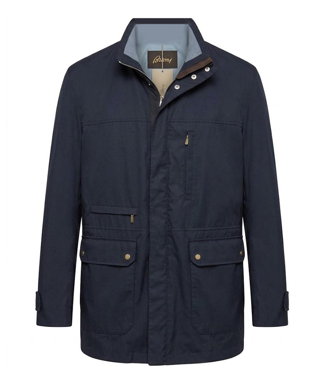 BRIONI Темно-синяя шерстяная куртка, фото 1