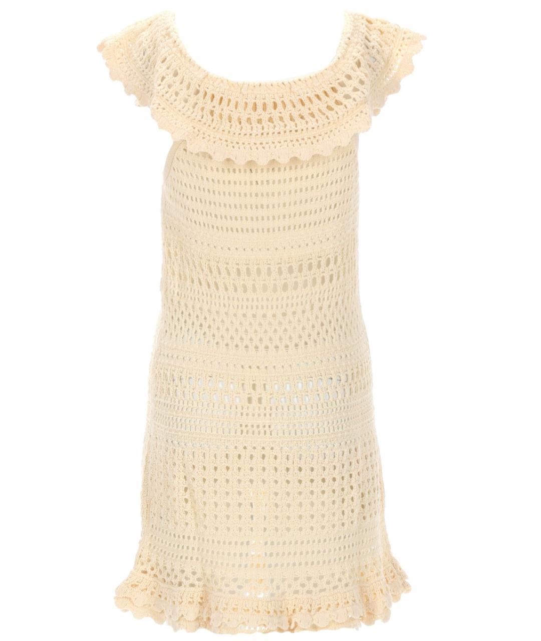 ISABEL MARANT ETOILE Бежевое хлопковое повседневное платье, фото 2