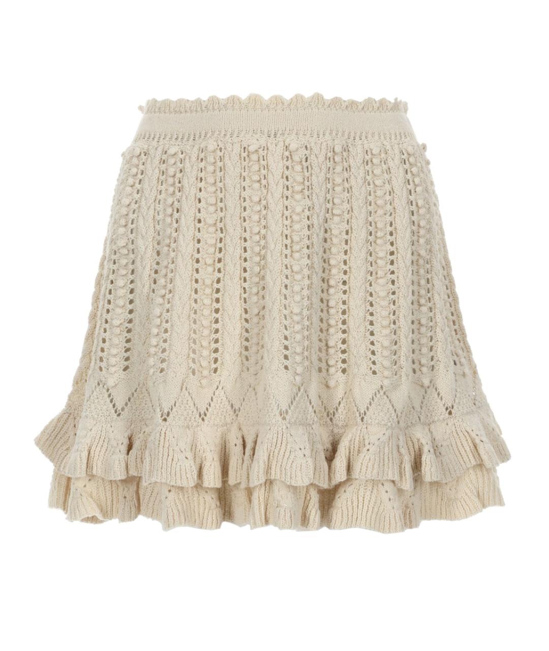 ISABEL MARANT ETOILE Бежевая хлопковая юбка миди, фото 2