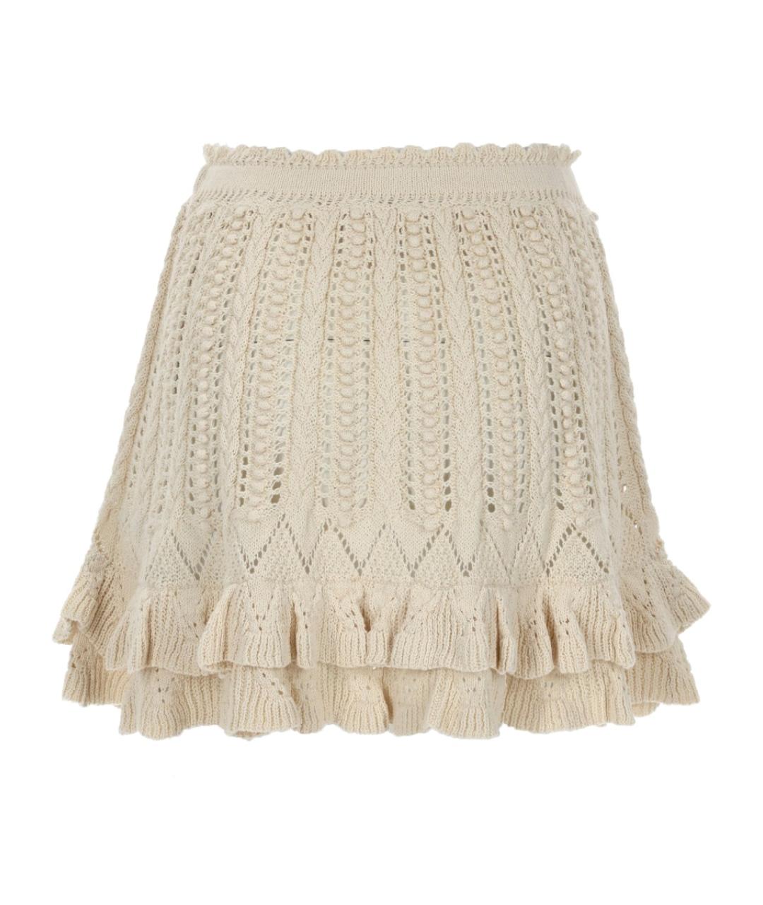 ISABEL MARANT ETOILE Бежевая хлопковая юбка миди, фото 1