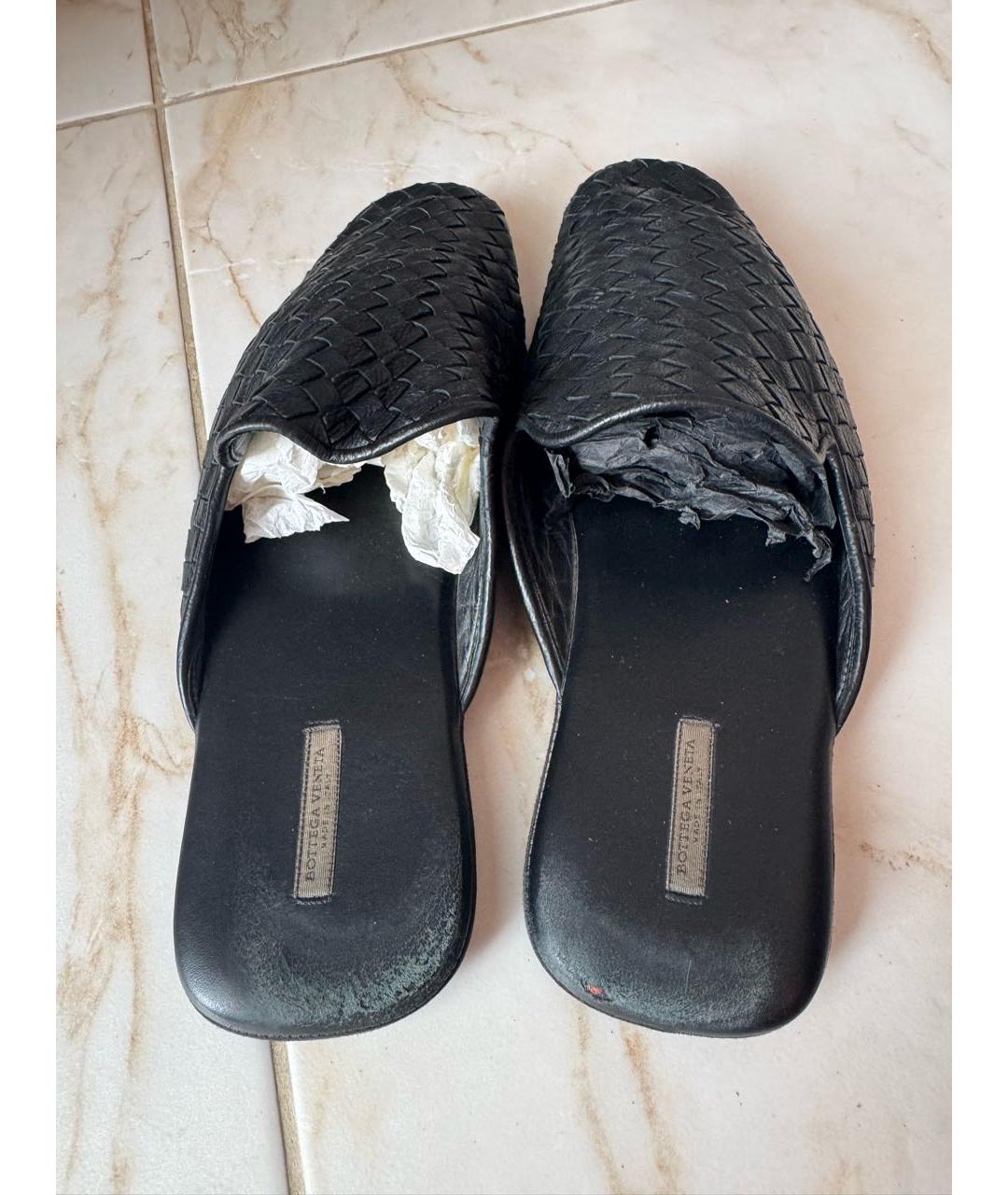 BOTTEGA VENETA Черные кожаные лоферы, фото 4