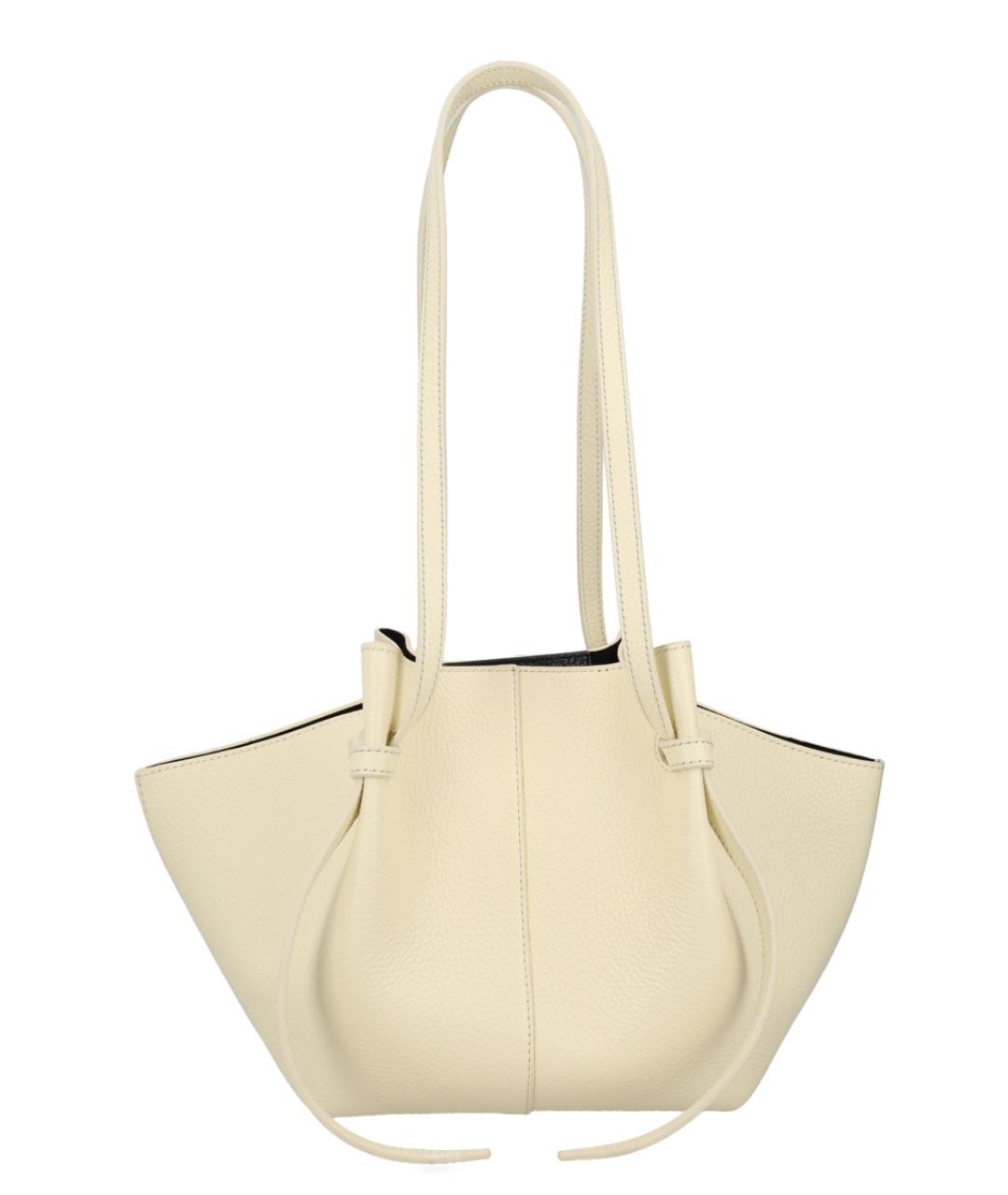 YUZEFI Белая кожаная сумка тоут, фото 3