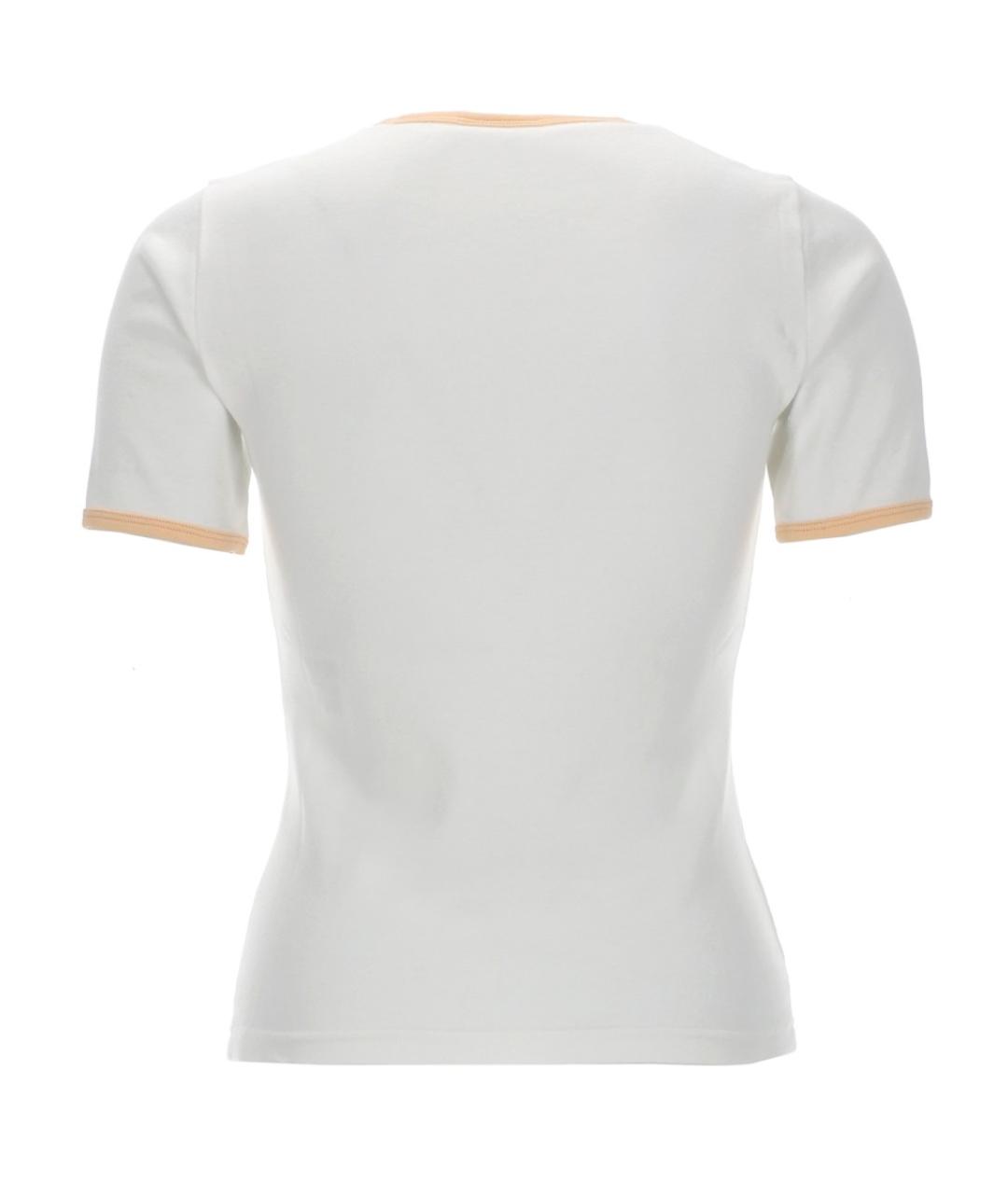 COURREGES Белая хлопковая футболка, фото 2