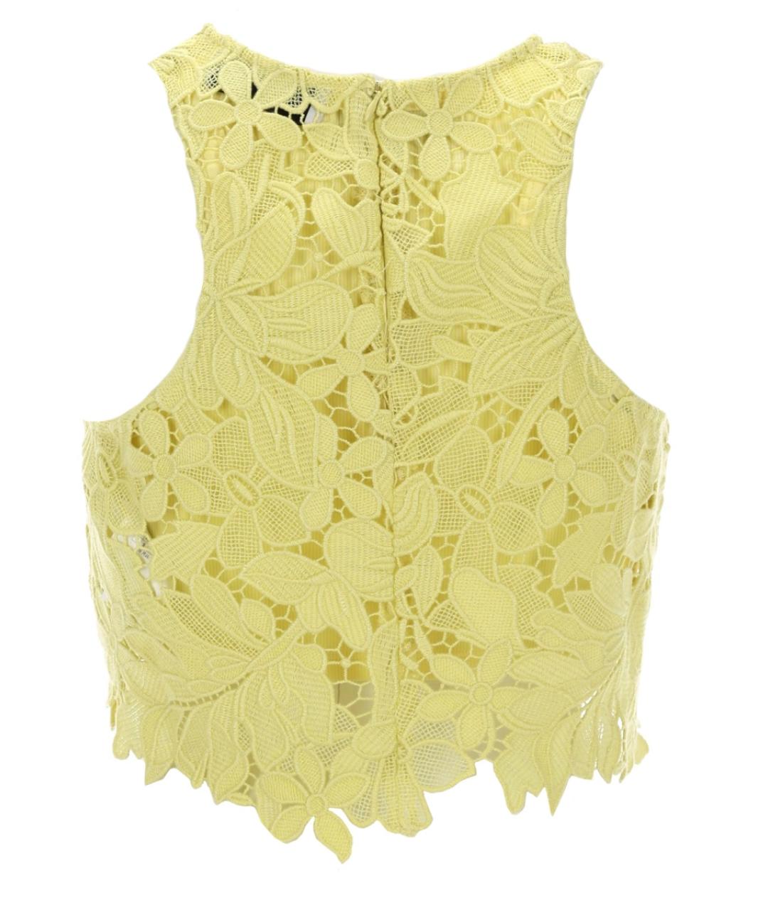 SPORTMAX Желтая хлопковая майка, фото 2