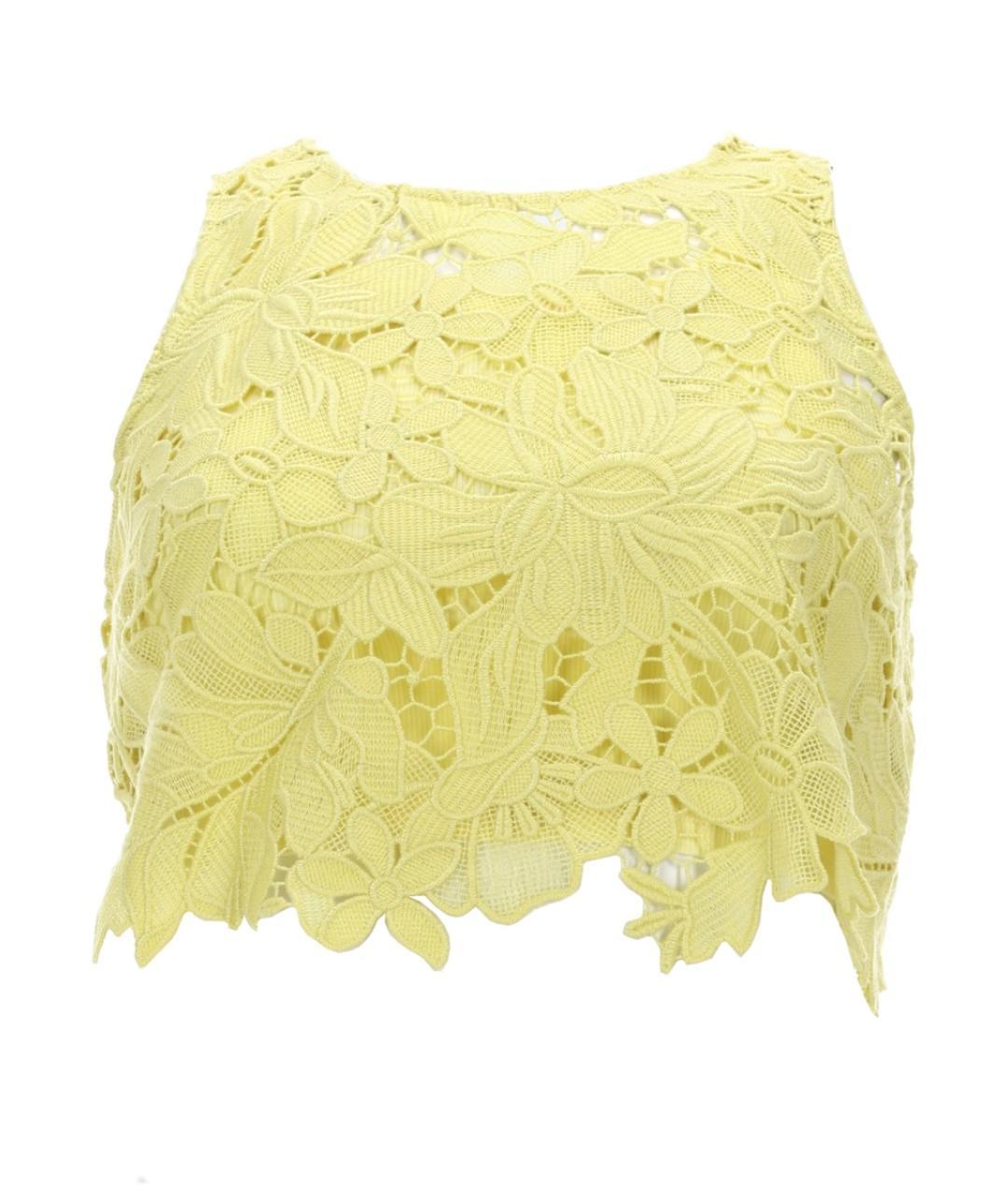 SPORTMAX Желтая хлопковая майка, фото 3