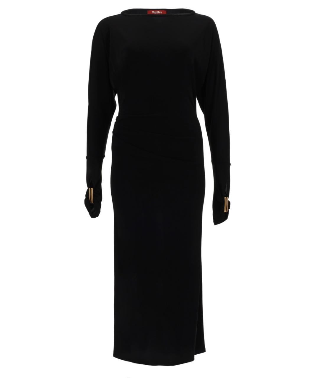 MAX MARA Черное вискозное повседневное платье, фото 1