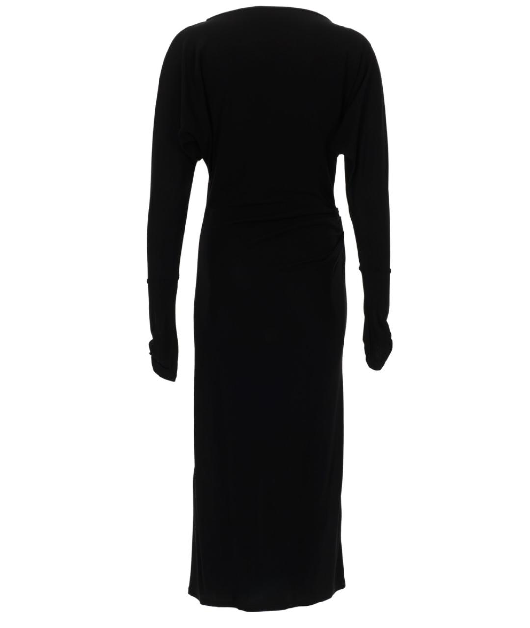 MAX MARA Черное вискозное повседневное платье, фото 2