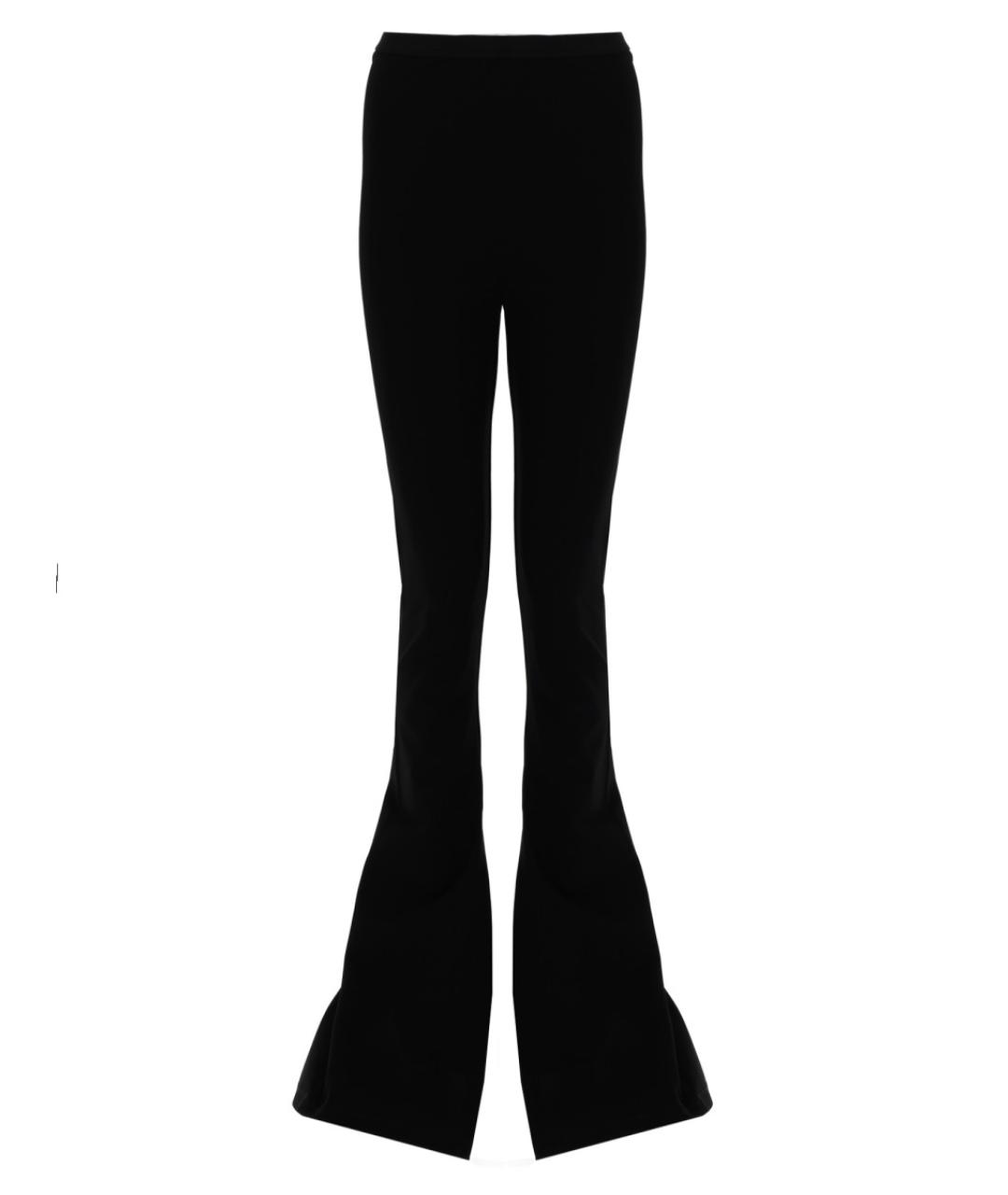 RICK OWENS Черные вискозные прямые брюки, фото 1