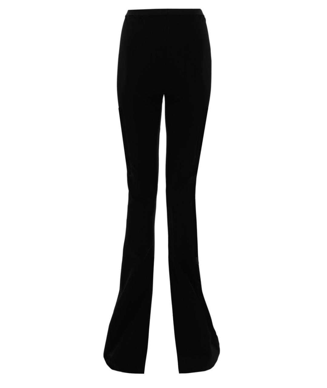 RICK OWENS Черные вискозные прямые брюки, фото 2