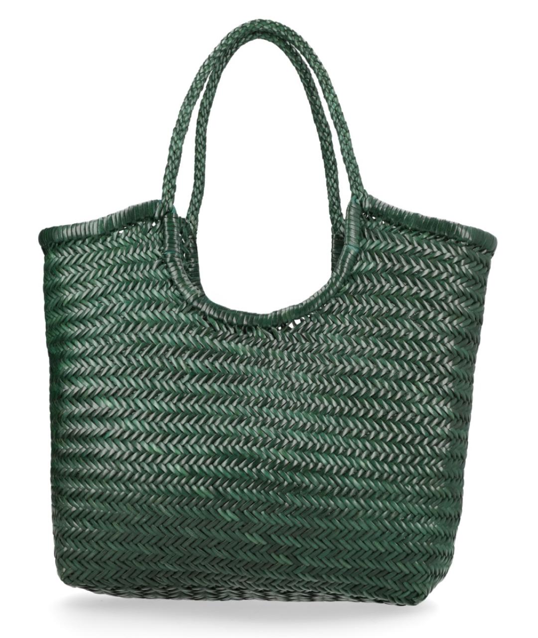 Dragon Diffusion Зеленая кожаная сумка тоут, фото 3