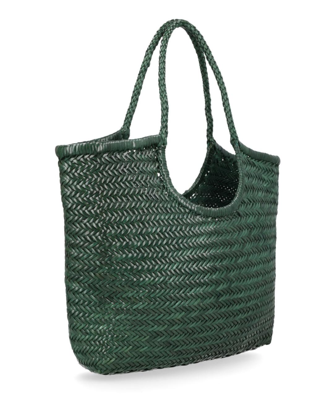 Dragon Diffusion Зеленая кожаная сумка тоут, фото 2