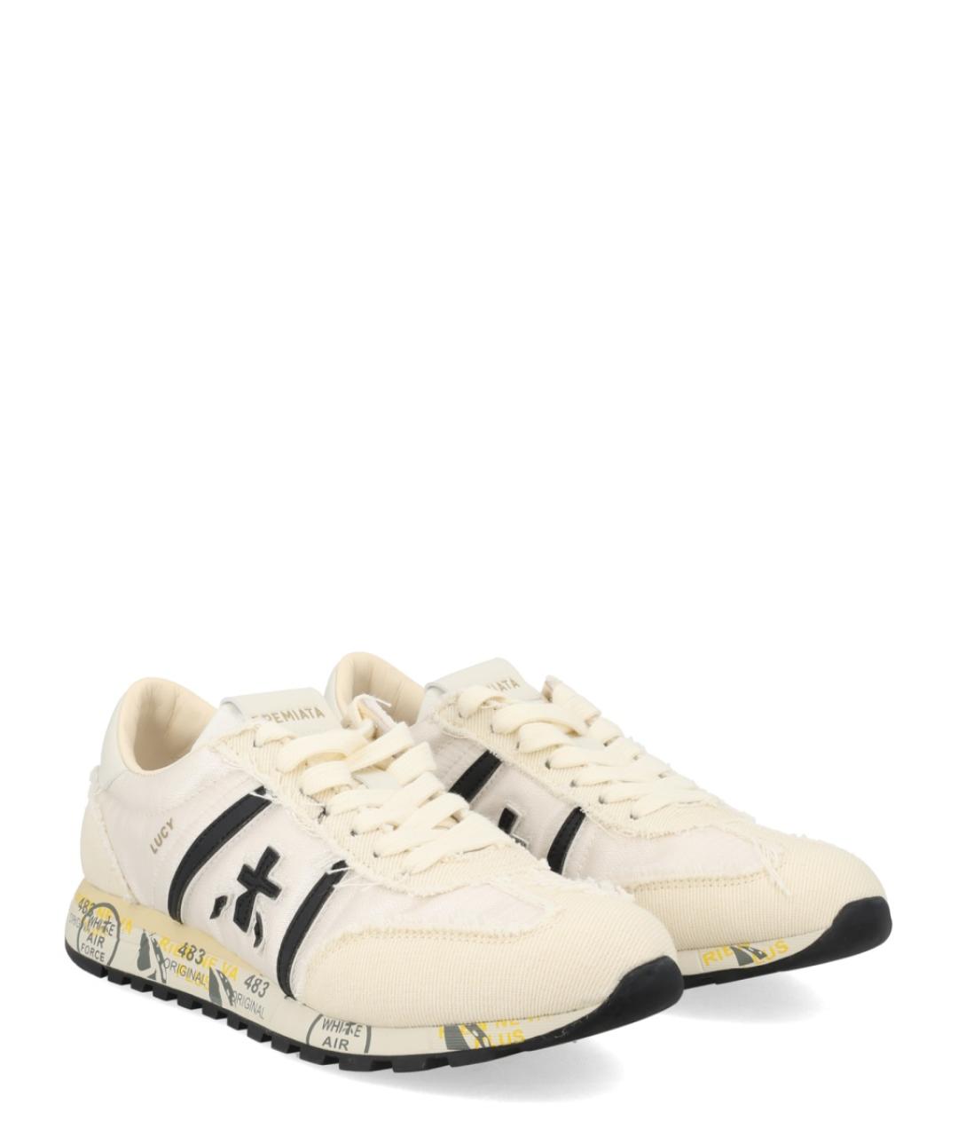 PREMIATA Белые текстильные кроссовки, фото 2