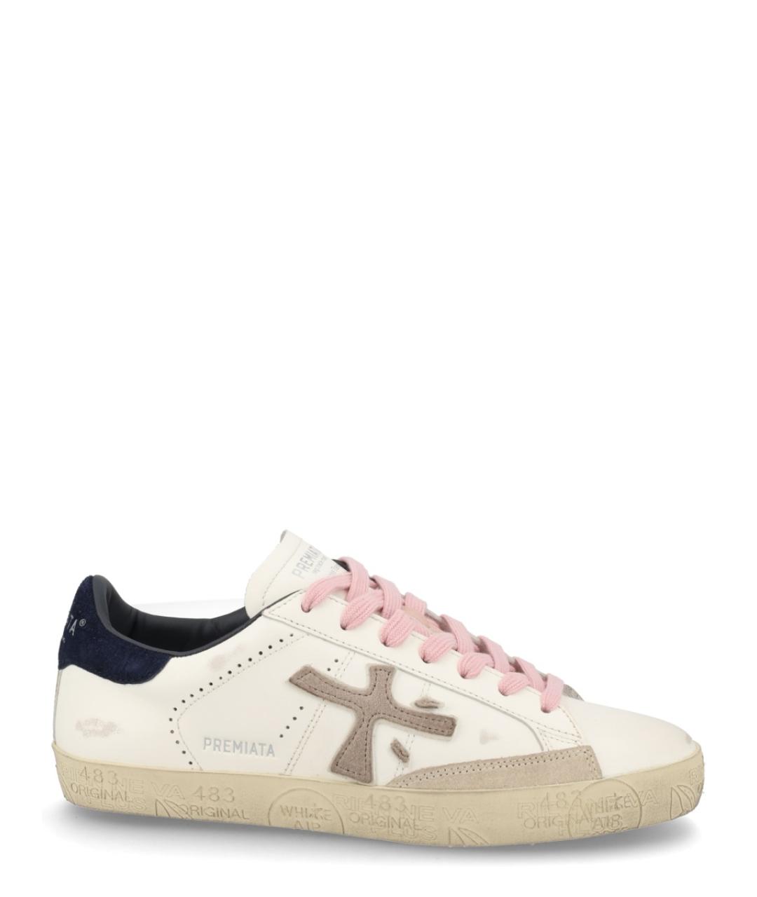 PREMIATA Белые кожаные кеды, фото 1