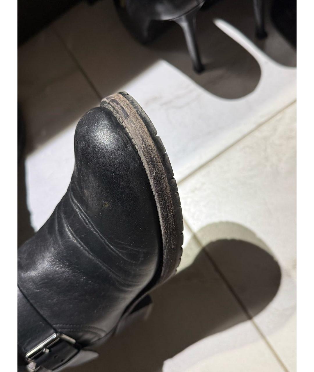 VALENTINO Черные кожаные полусапоги, фото 8
