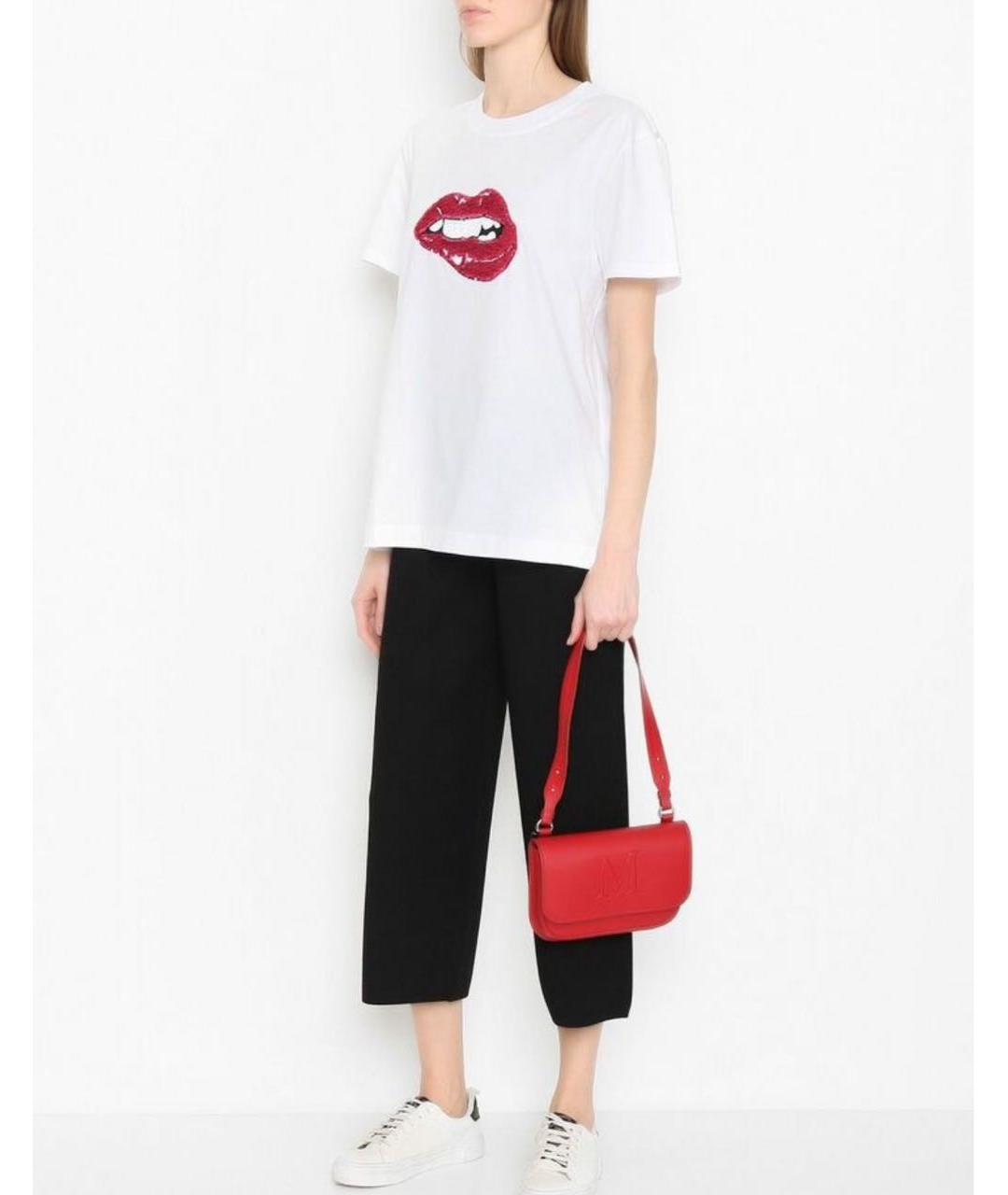 SPORTMAX Белая хлопковая футболка, фото 7