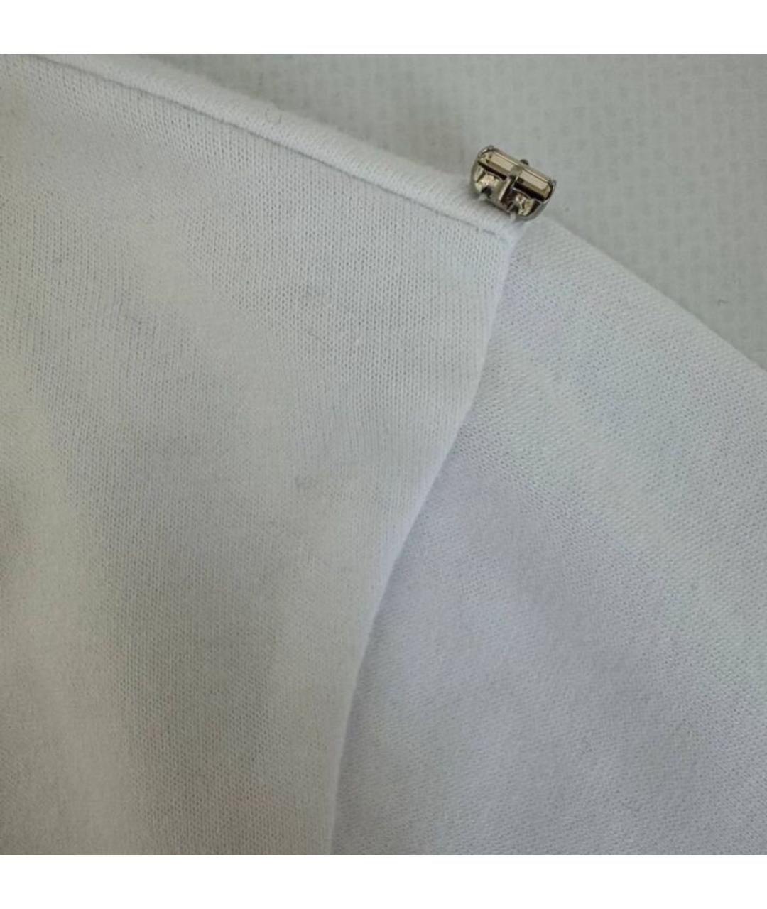 SPORTMAX Белая хлопковая футболка, фото 6