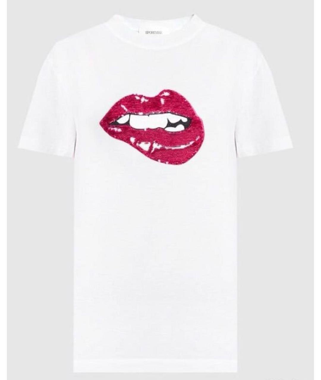 SPORTMAX Белая хлопковая футболка, фото 8