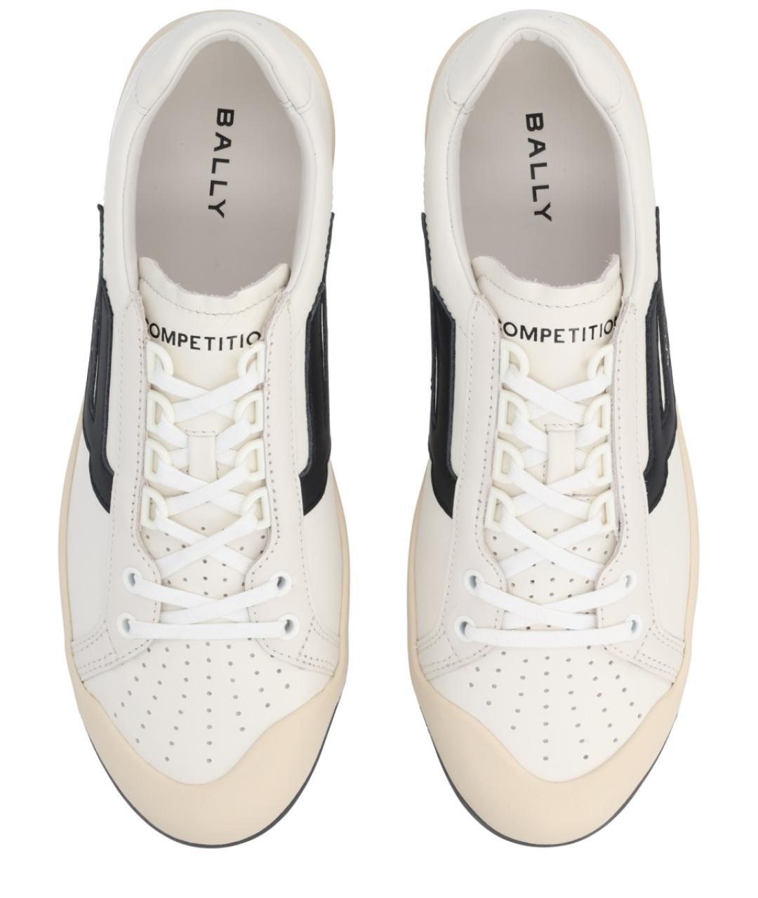 BALLY Белые кожаные низкие кроссовки / кеды, фото 5