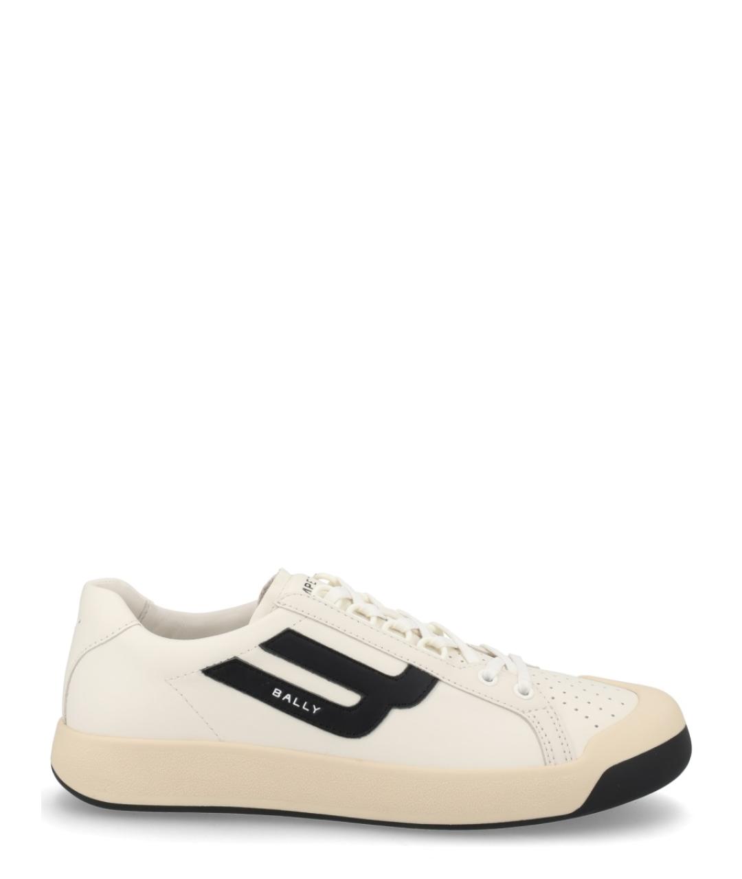 BALLY Белые кожаные низкие кроссовки / кеды, фото 1