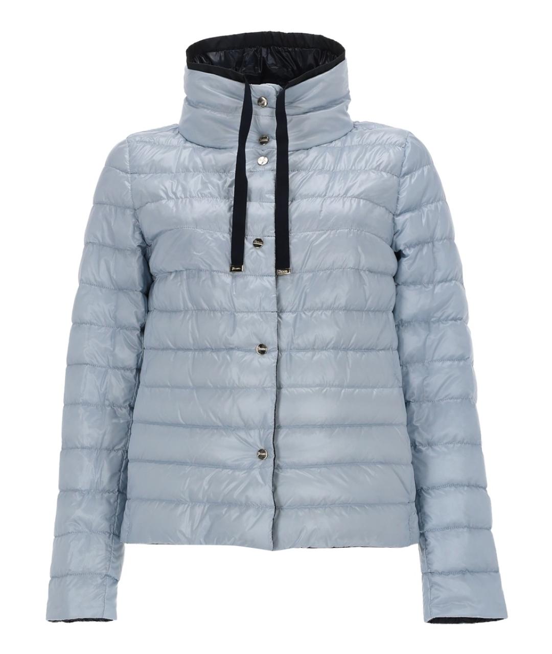 HERNO Синяя полиамидовая куртка, фото 4