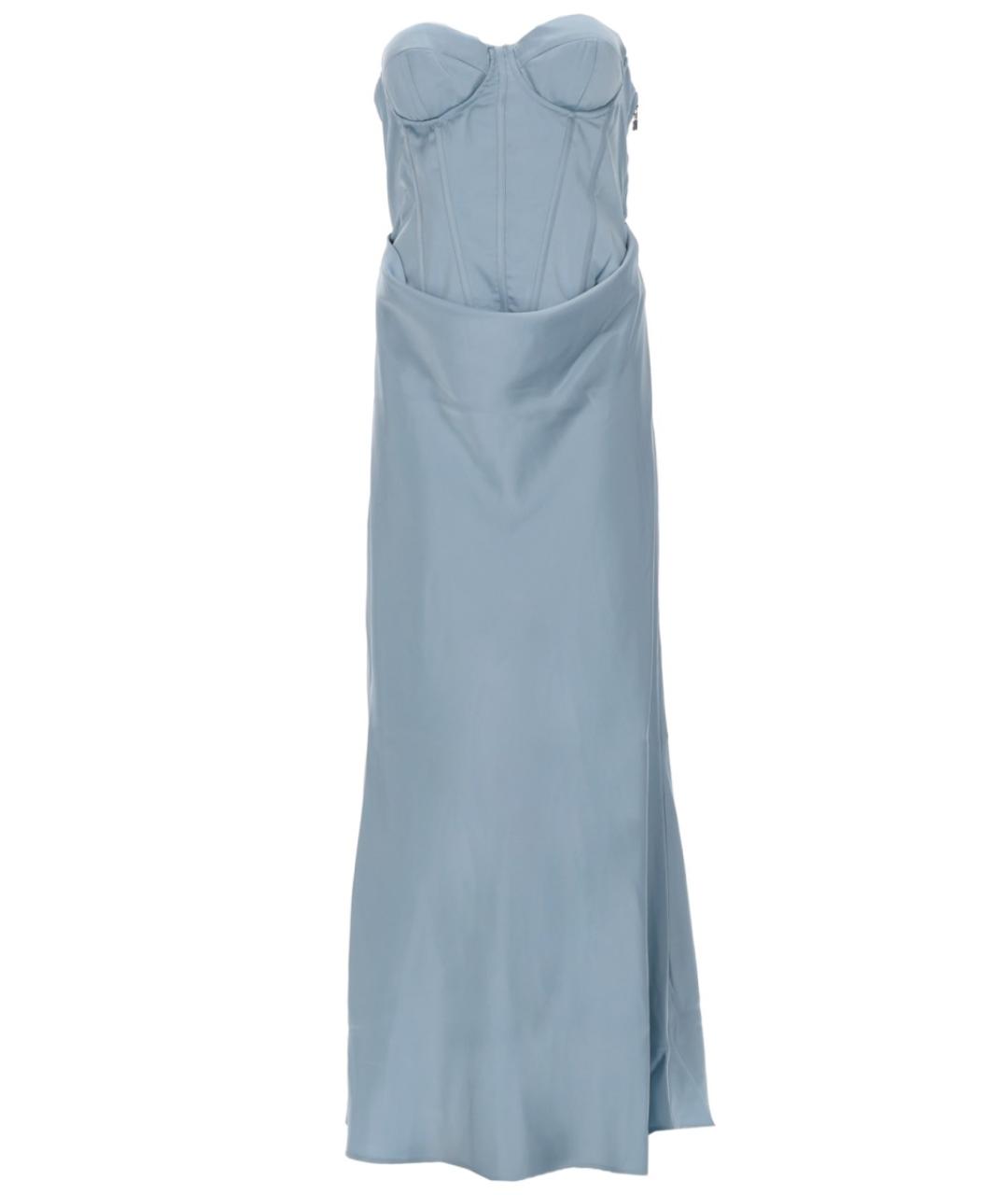 ROTATE Синее полиэстеровое вечернее платье, фото 1