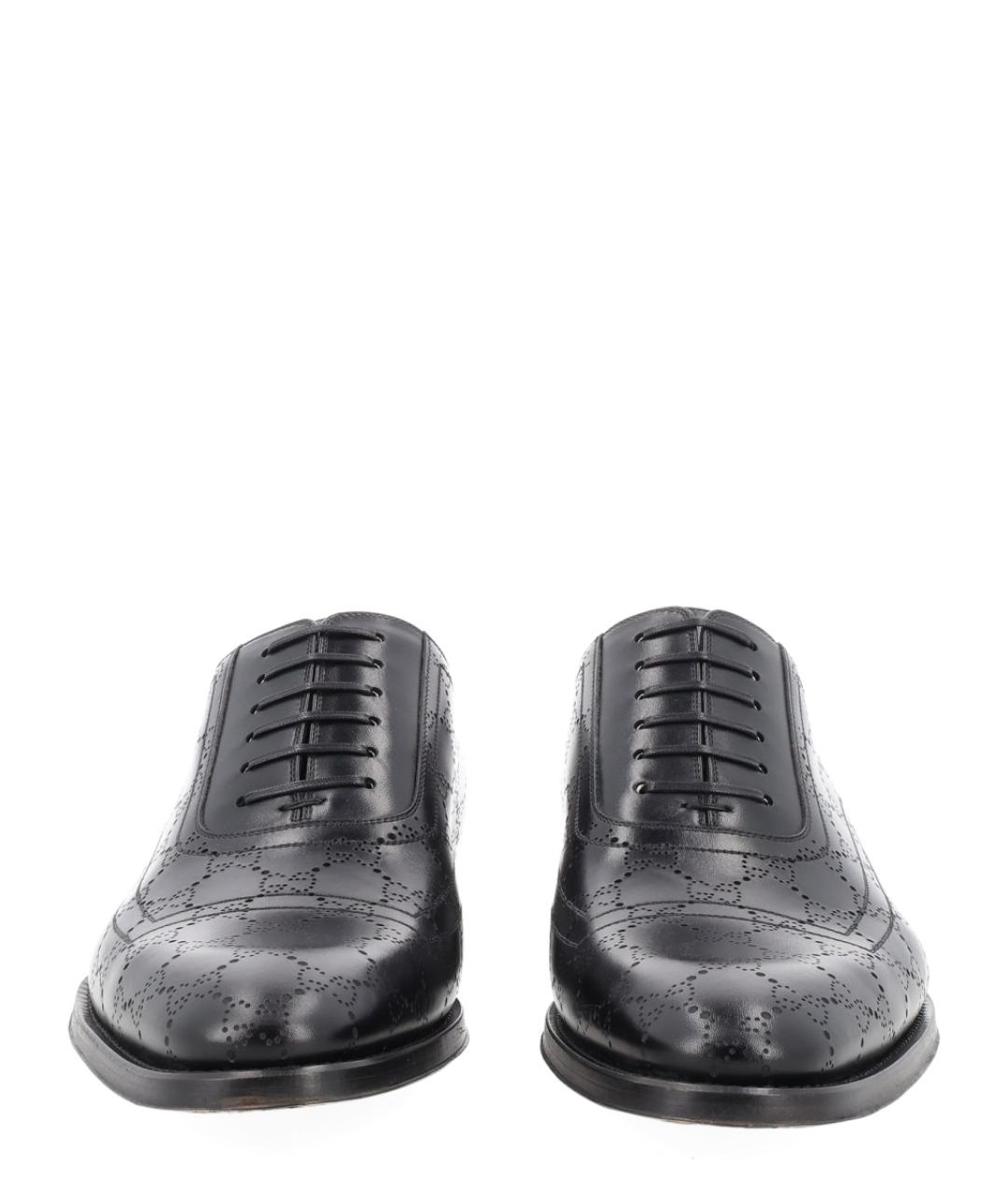 GUCCI Черные кожаные туфли, фото 3