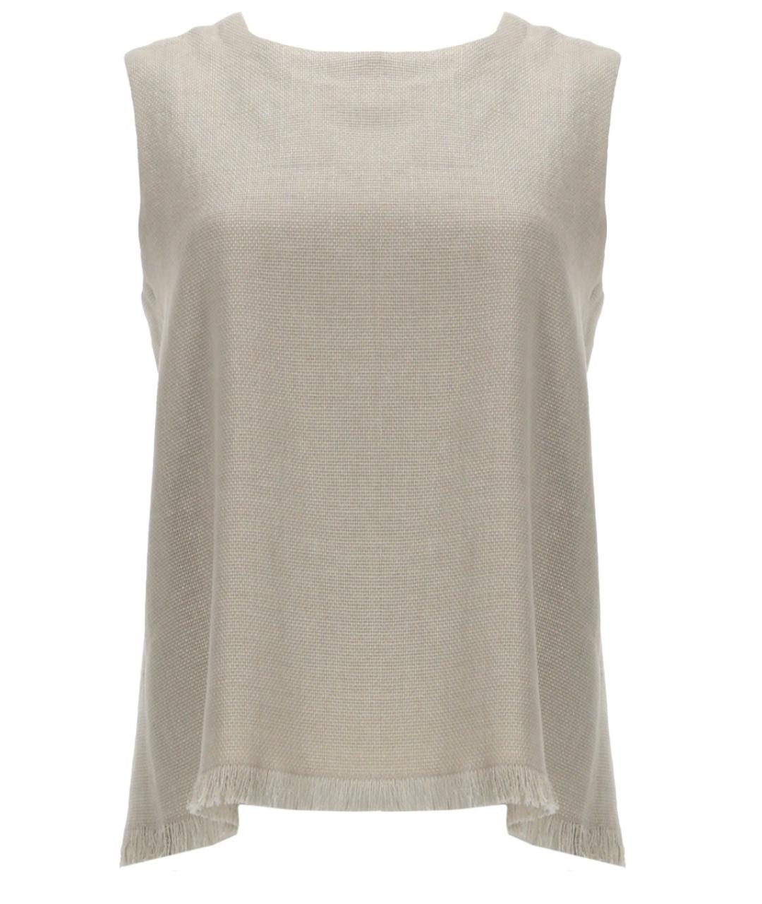 'S MAX MARA Бежевая льняная блузы, фото 2