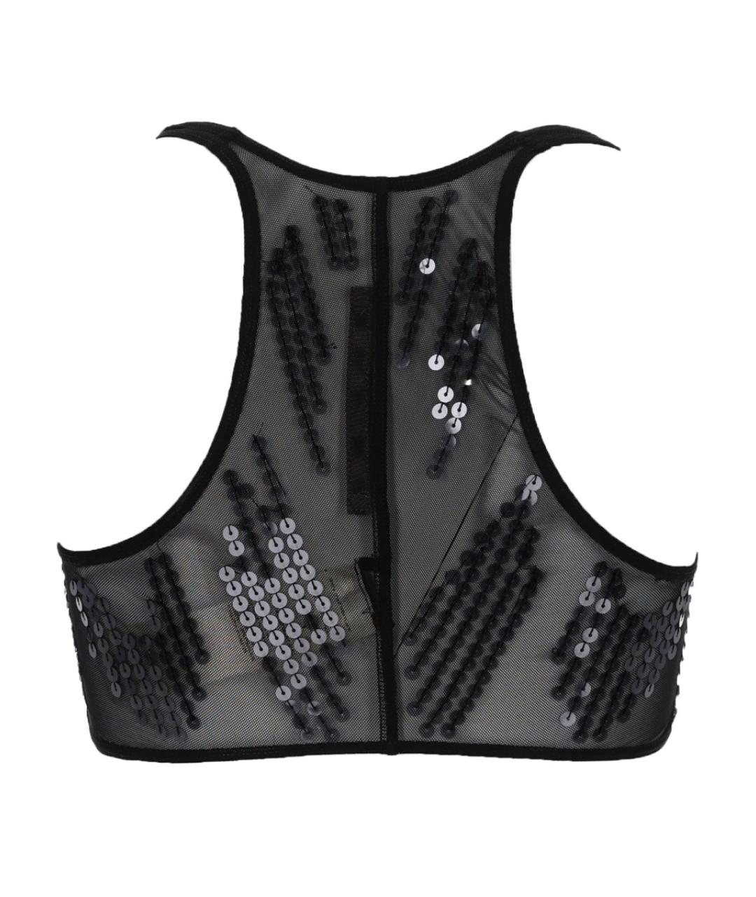 RICK OWENS Черная полиамидовая майка, фото 2