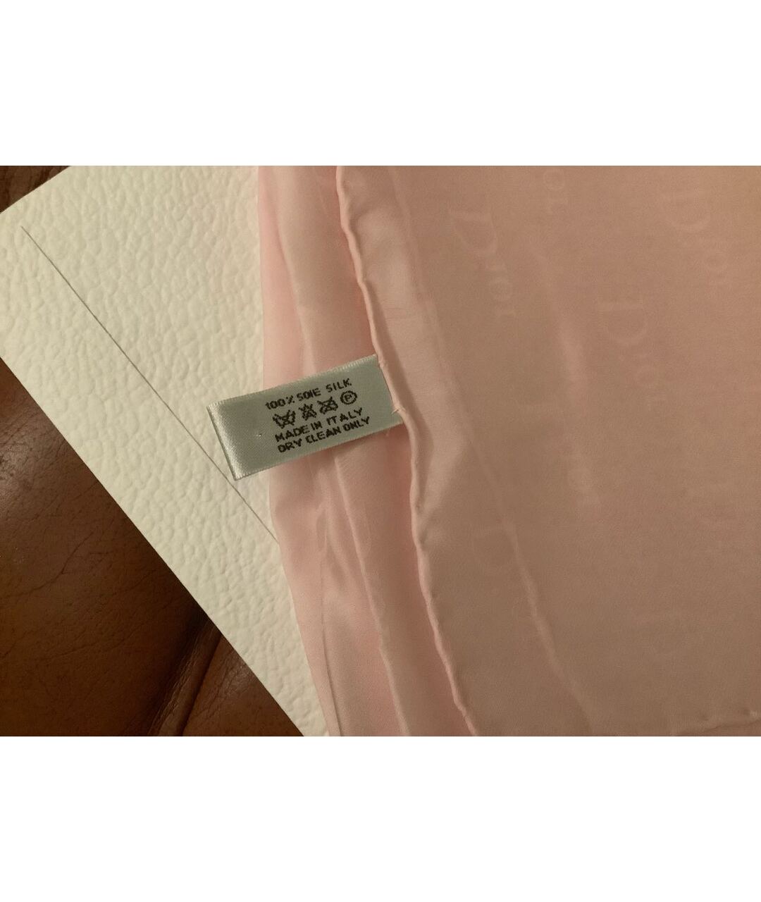 CHRISTIAN DIOR PRE-OWNED Розовый шелковый шарф, фото 3