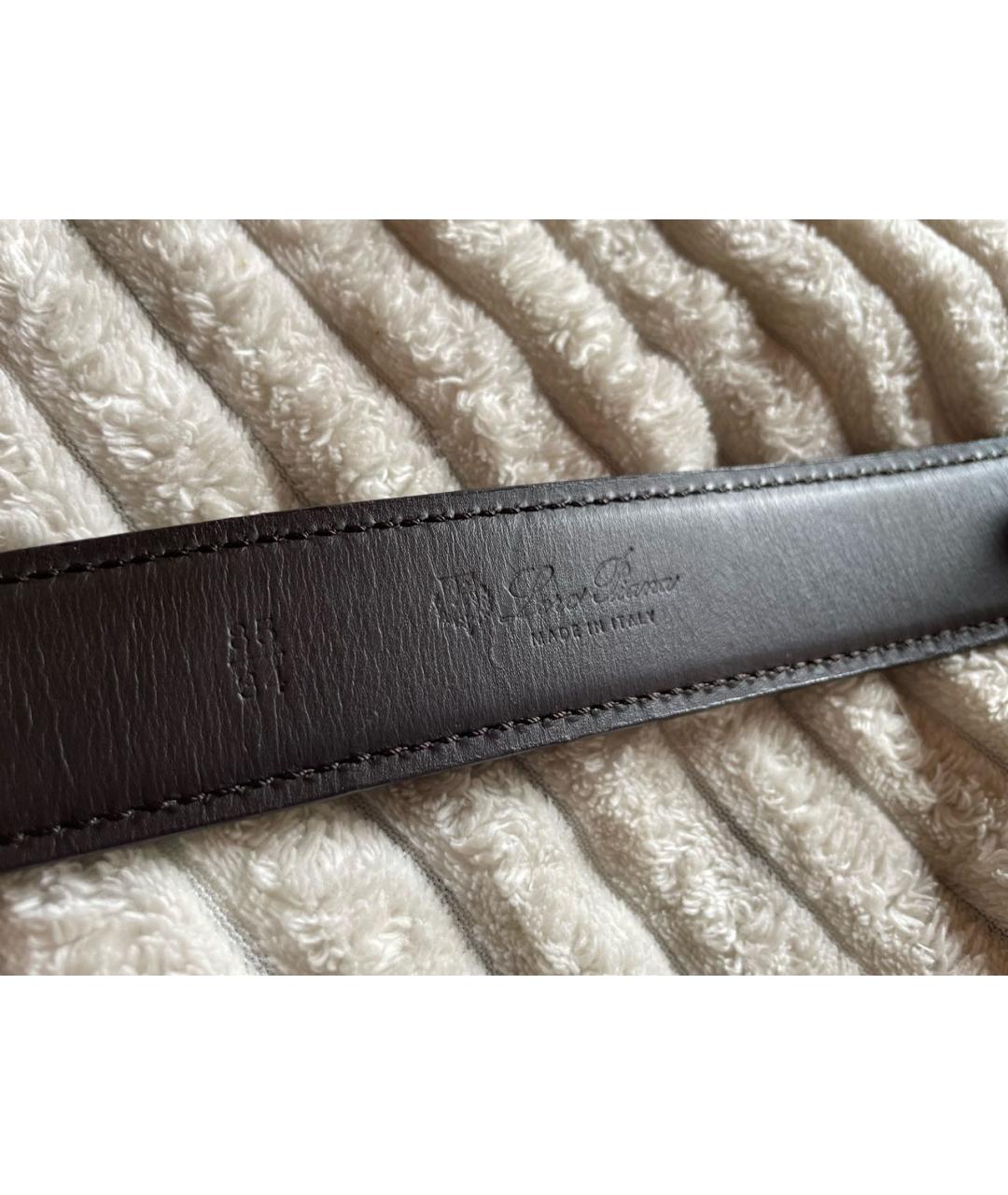 LORO PIANA Коричневый замшевый ремень, фото 3