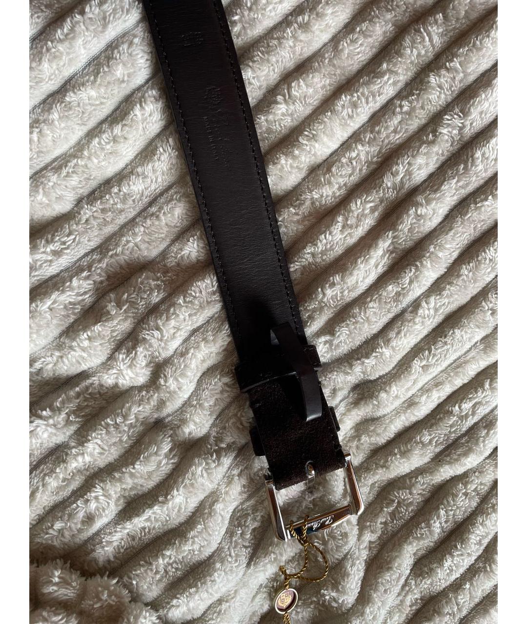 LORO PIANA Коричневый замшевый ремень, фото 2