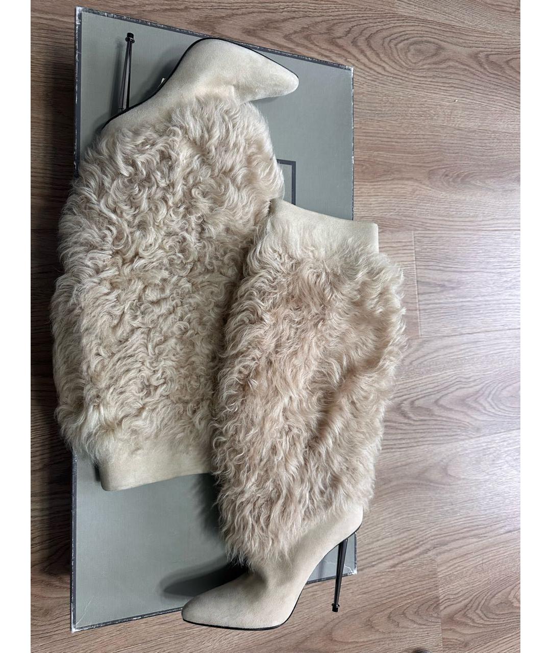 TOM FORD Бежевые сапоги, фото 6