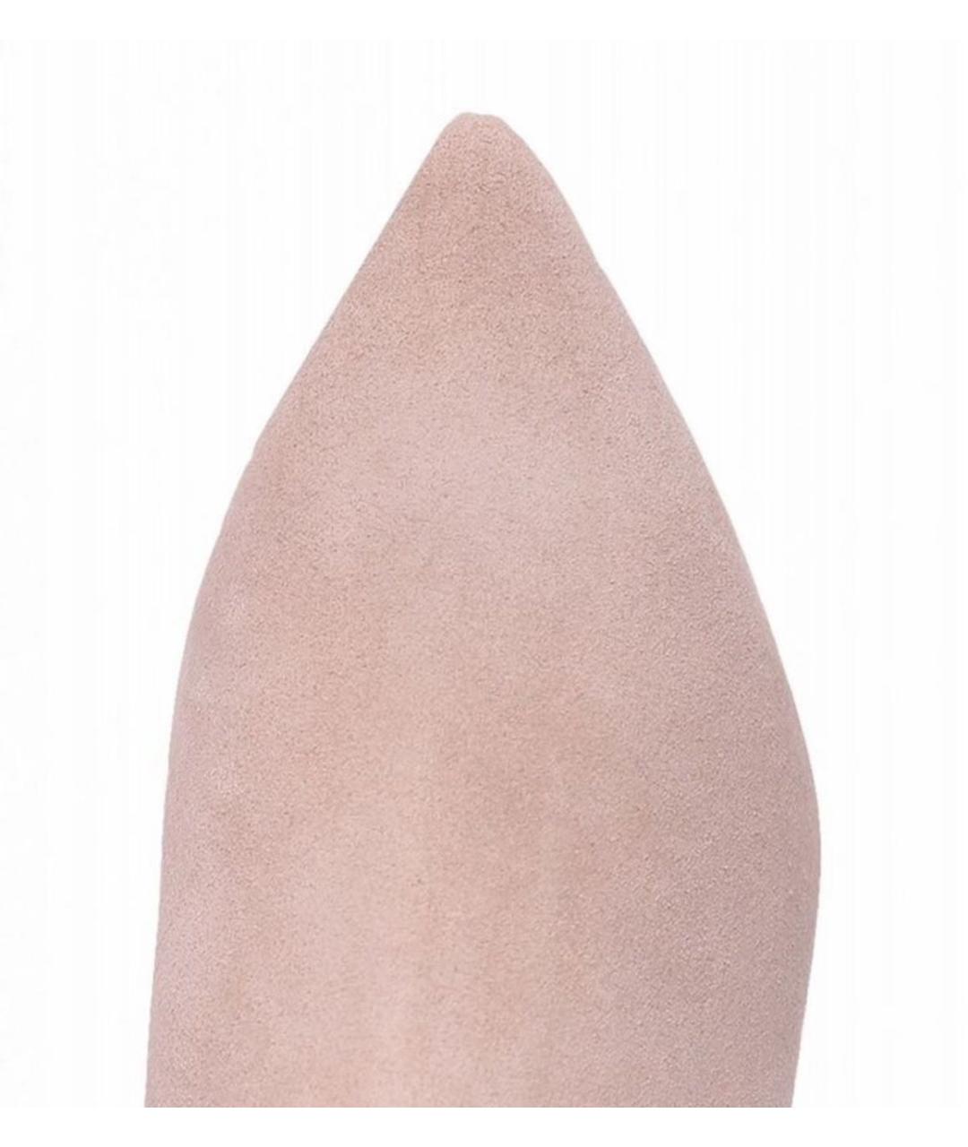 MAX MARA Бежевые замшевые сапоги, фото 3