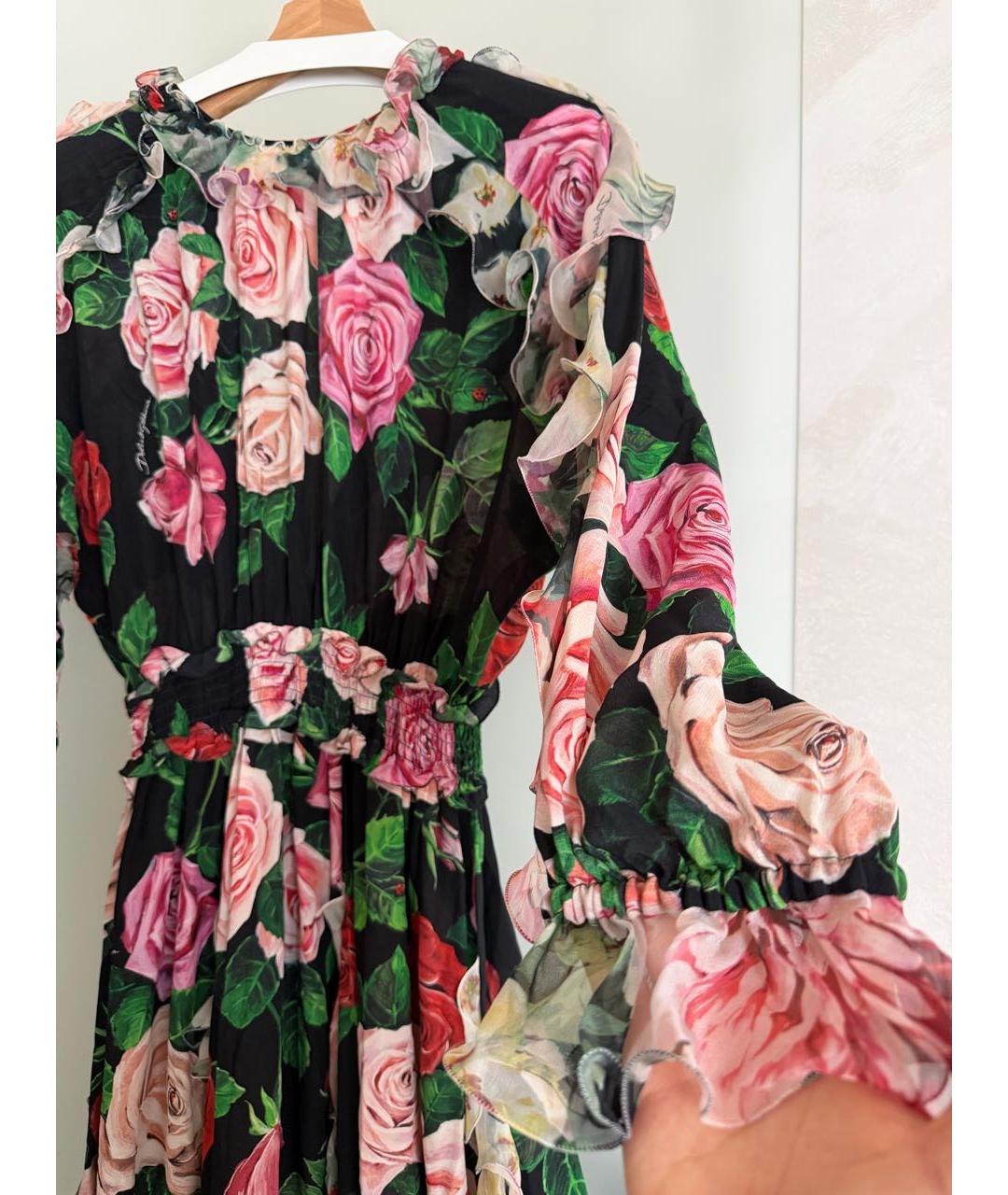 DOLCE&GABBANA Мульти шелковый сарафан, фото 3