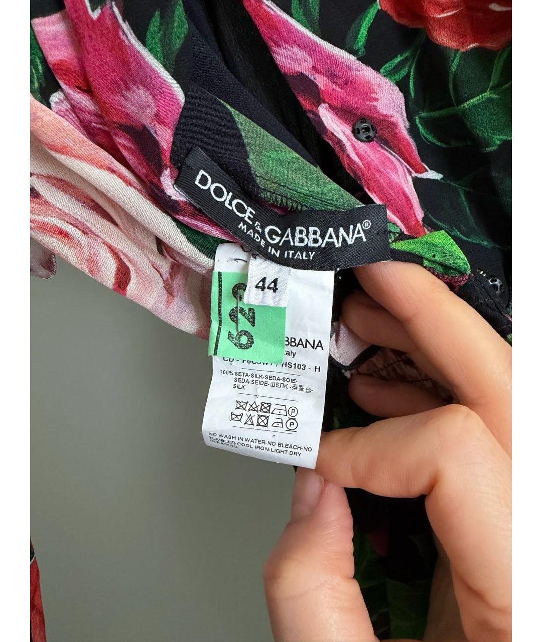 DOLCE&GABBANA Мульти шелковый сарафан, фото 4