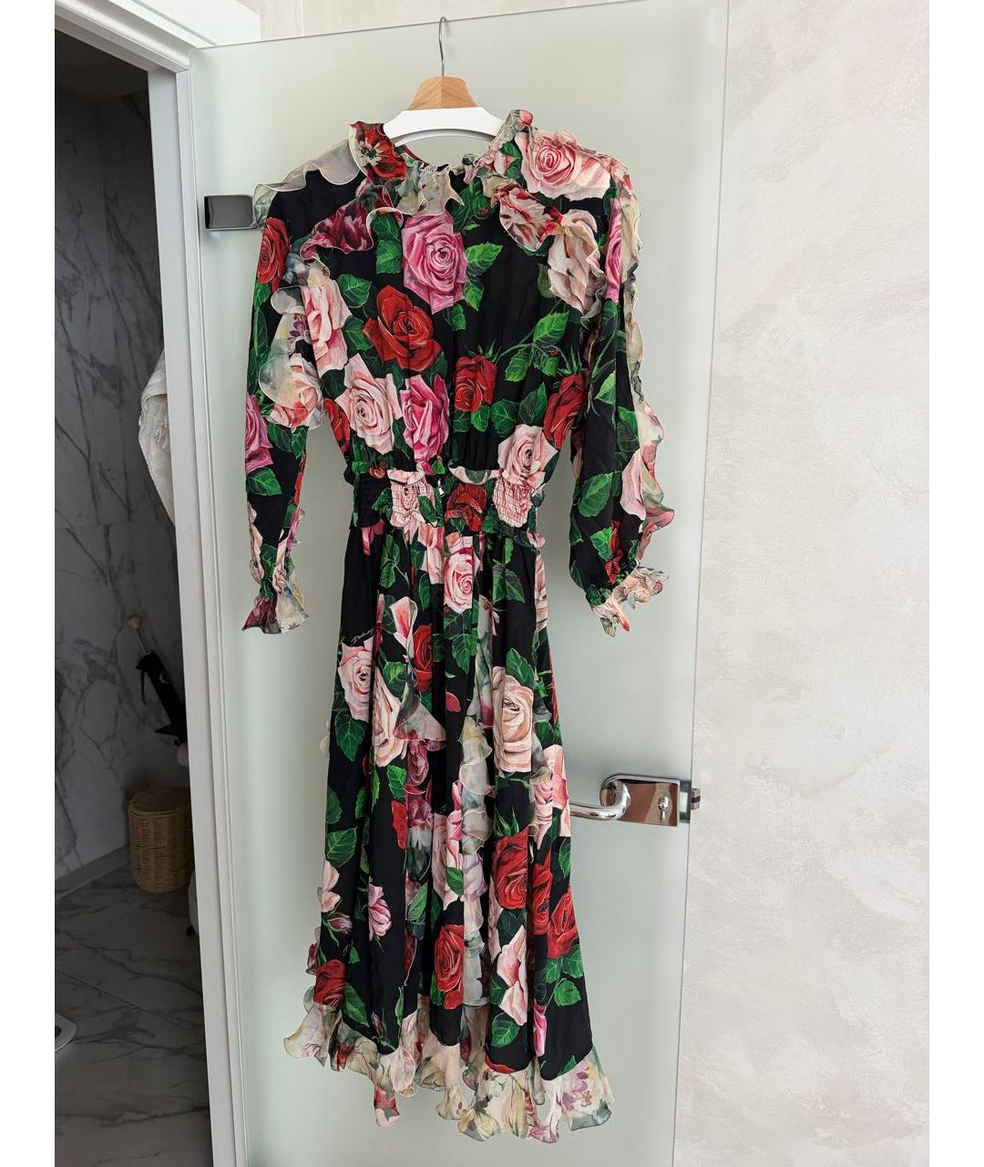 DOLCE&GABBANA Мульти шелковый сарафан, фото 2