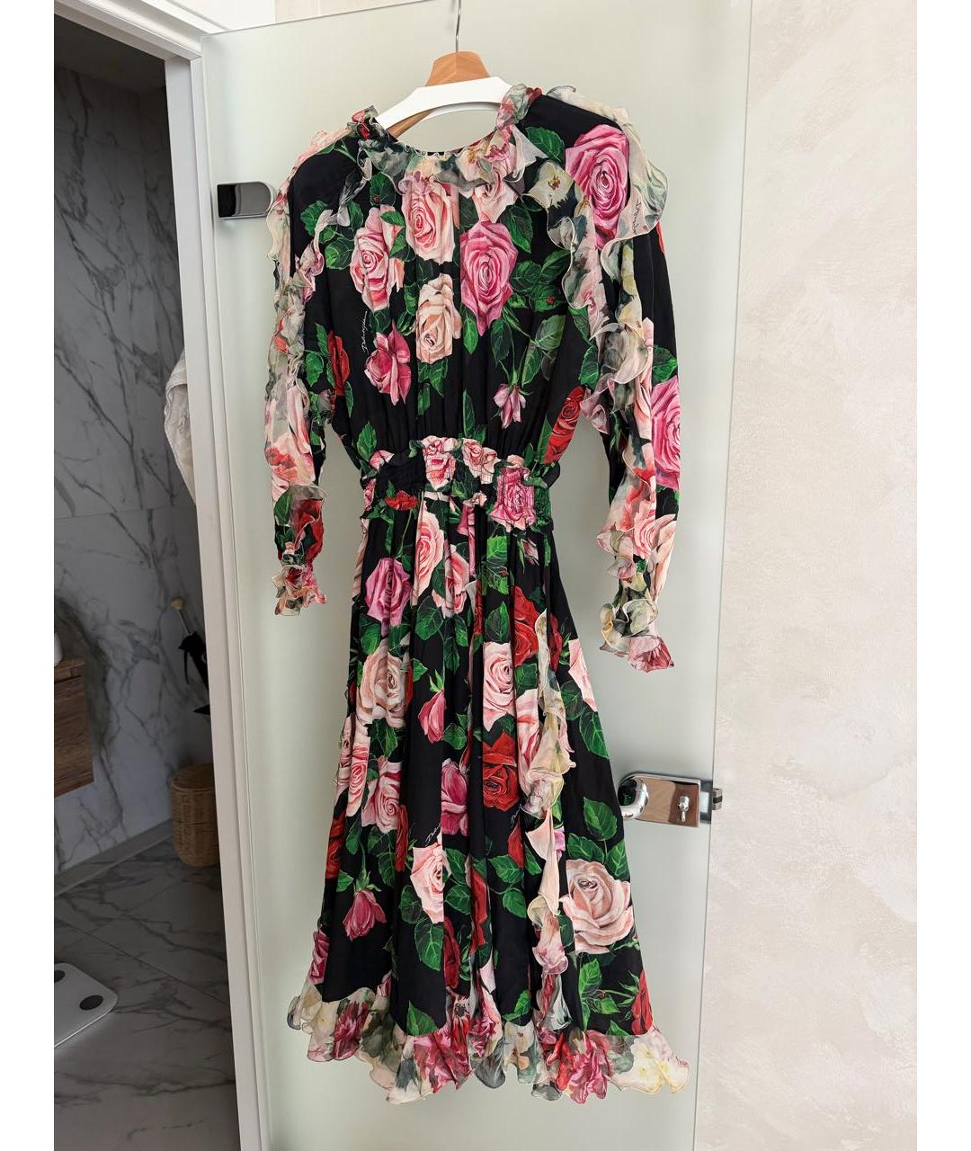 DOLCE&GABBANA Мульти шелковый сарафан, фото 5