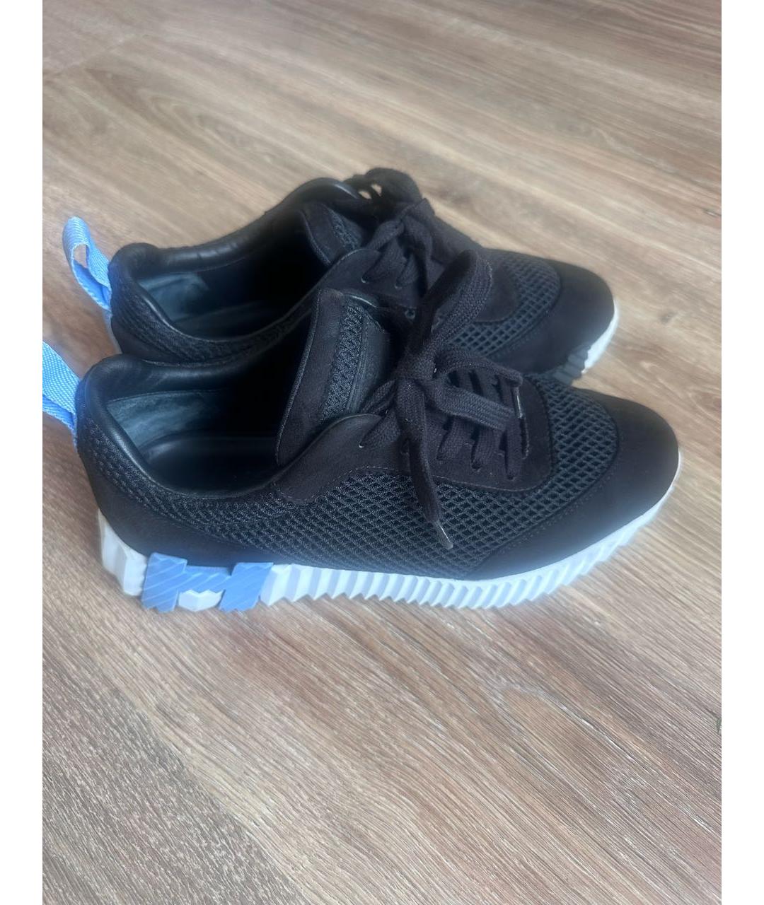 HERMES Черные кроссовки, фото 9