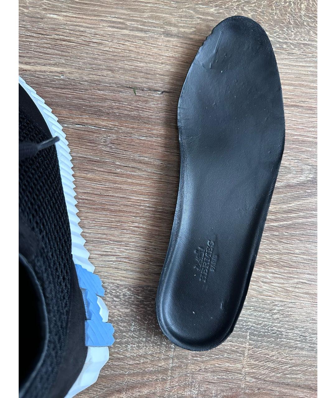 HERMES Черные кроссовки, фото 6