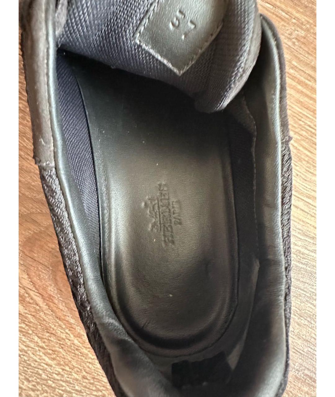 HERMES Черные кроссовки, фото 3